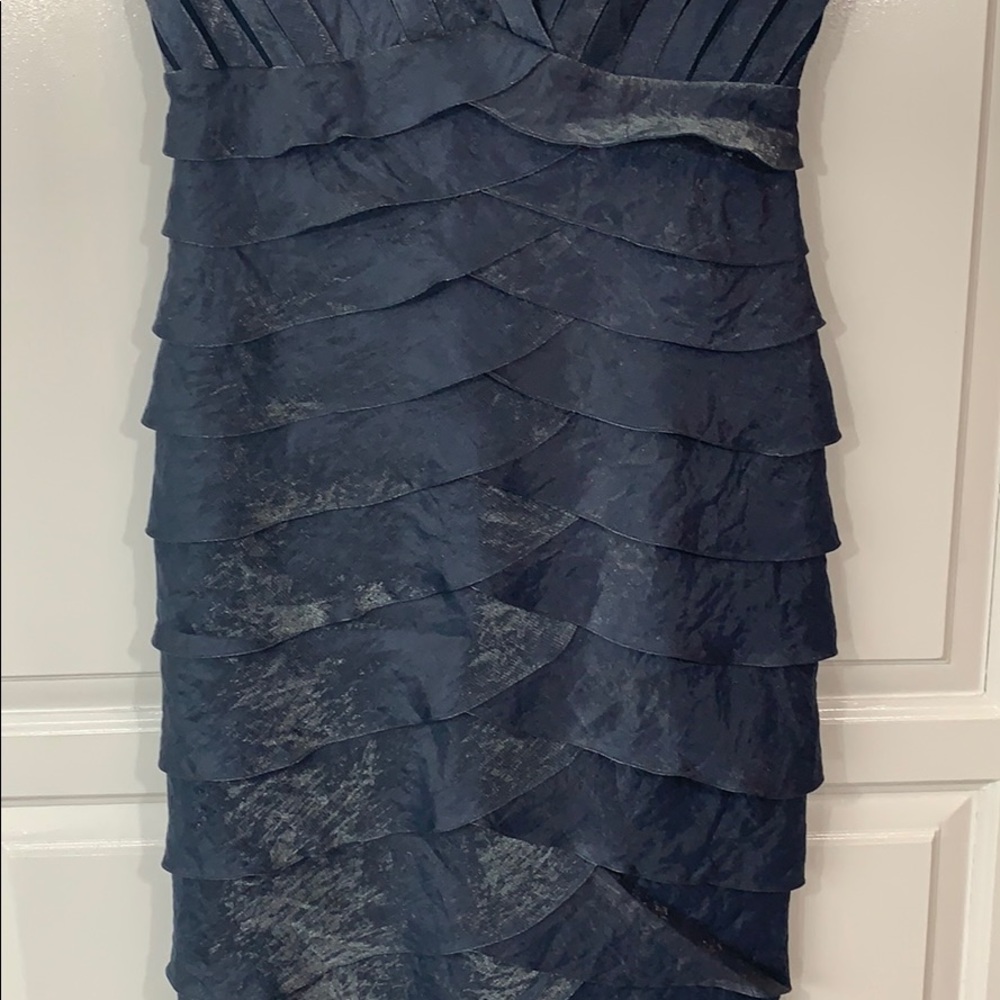 Blue Shimmer Cocktail Dress - Picture 3 of 4